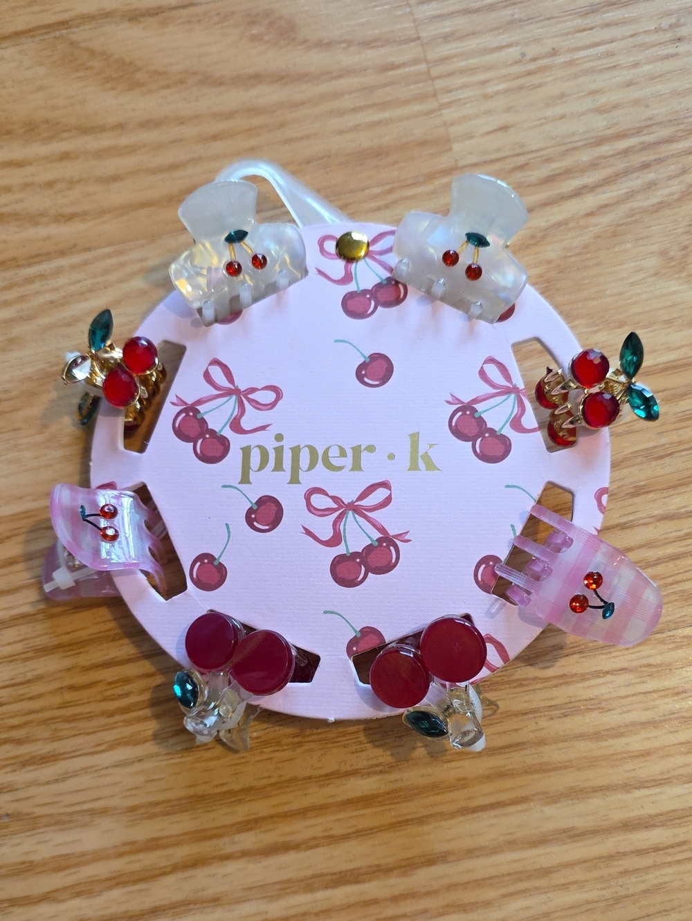 piper•k Cherry Hair Clip Set
